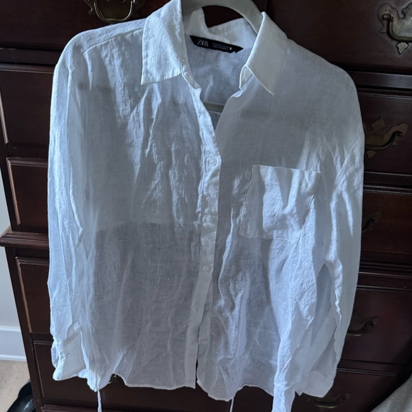 Zara open back button down - Picture 2 of 2